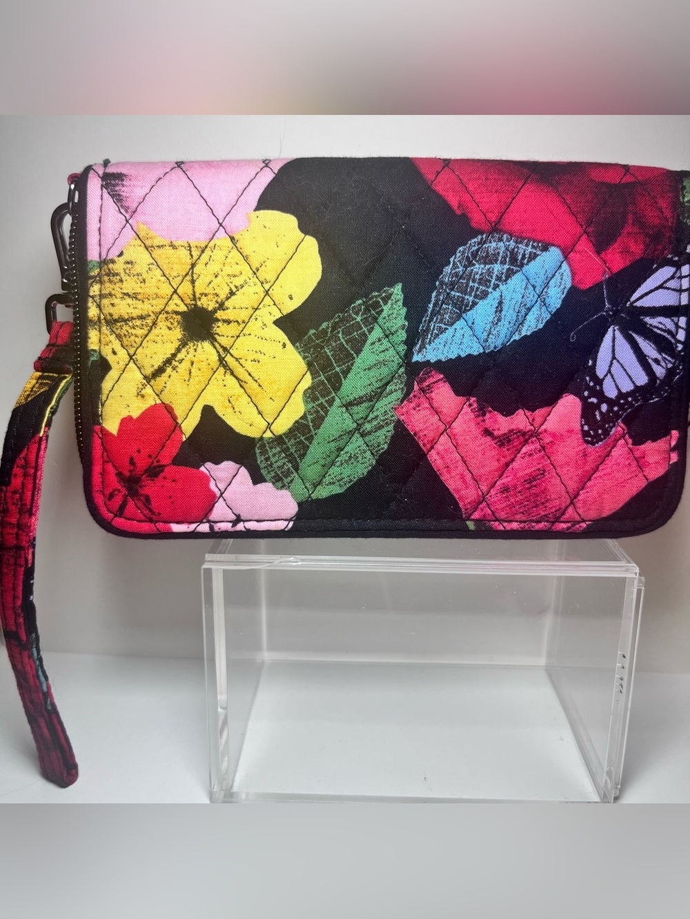 Vera Bradley “Havana Rose” Quilted Wristlet Clutch